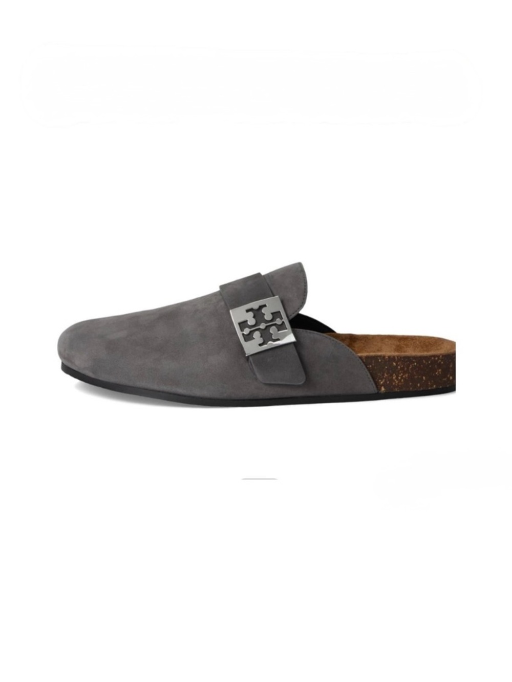 Tory Burch Mellow Mule Women's
Color: Charcoal Gray/ Silver size 9 NEW